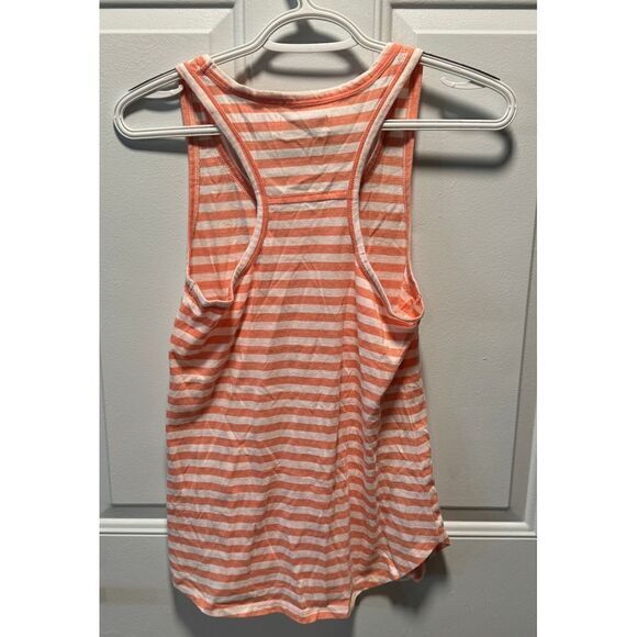 Women's Abercrombie & Fitch Orange & White Racerback Tank Top Size Small - Picture 3 of 6